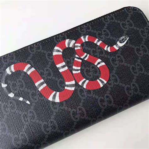 gucci black kingsnake|kingsnake print gg supreme wallet.